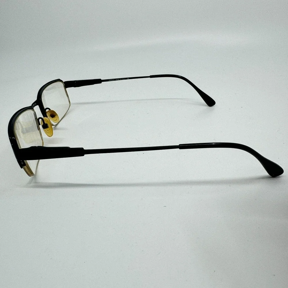 Safilo Elasta 7199T Black 0003‎ Semi Rim Titanium Eyeglasses 54-19-140 H10317